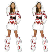 Color striped snowman costume uniform
