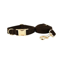 Velvet Pet Collar Traction Rope