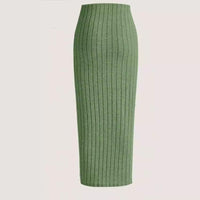 New Style Outerwear Casual Fashionable Versatile Midi Skirt In Light Gray