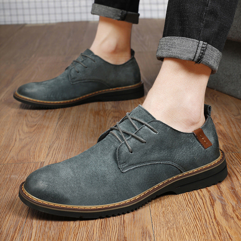 Plus Size Spring New Men's Casual Leather Shoes