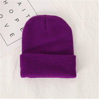Knitted wool hat autumn and winter