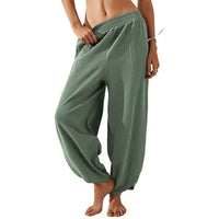 Women's Casual Pure Color All-matching Casual Pants With Pockets