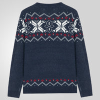 Autumn And Winter Round Neck Pullover Knitting Long Sleeve Brocade Sweater Men