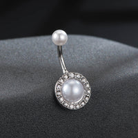 Lovely Pearl Shaped Belly Button Ring