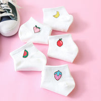 Cartoon Cute Women Short Socks Spring Summer Cotton Fruit Comfortable Socks 1 PairChina