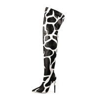 Pointed-toe Stiletto-heeled Over-the-knee Boots For Women