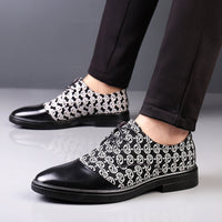 Men's Casual British-Style Korean-Style Pointed-Toe Leather Shoes