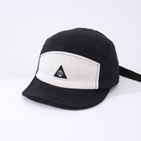 Men's Patchwork Adjustable Triangular Lettered Flat Brim Sunshade Quick-drying Soft Top Versatile Casual Baseball Cap For Outdoor Sports, Mountain Climbing, Outings, Shopping