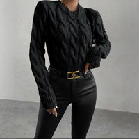 Loose-fitting Knitted Women's Pullover Sweater