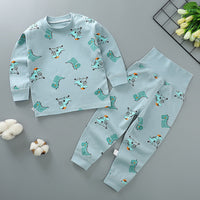 Autumn and winter children's cotton high-waist belly-protecting autumn clothes long trousers