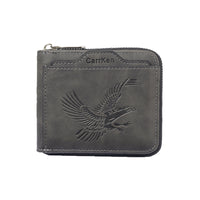 Short Retro Embossed New Horizontal Men's Wallet