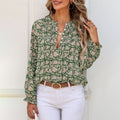 Wear Pullover Temperament Commute Style All-match Floral Print Pullover