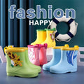 Removable Cartoon Giraffe Rain Shoes Boys And Girls Animal Pattern Rain Boots