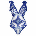 Women's Retro Printed One-piece Swimsuit