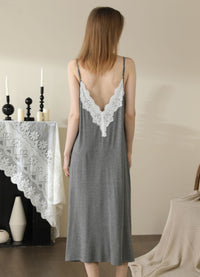 Backless Modal Nightdress Women's Midi Dress