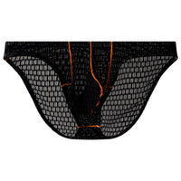 Men's Fashion Ice Silk Low Waist Lace Briefs