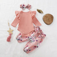 Pure color girls suit