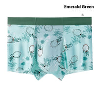 Digital Printing Men's Honeycomb U Convex Boxer Briefs Ice Silk Seamless
