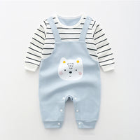 Boys Long-sleeved Romper Cotton Net Red Romper Pajamas Fall Winter
