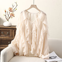 European And American Style Fashion Simple Laminated Decoration Shirt