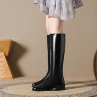 Square Toe Over-the-knee Stretch Chunky Heel Not Over The Knee Boots