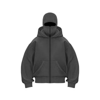 Fleece-lined Double Hood Unique Design Hooded Sweater