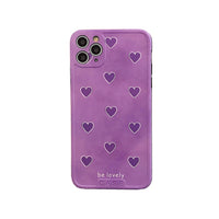 Purple heart is suitable for 11ProMaxXS/XR mobile phone case