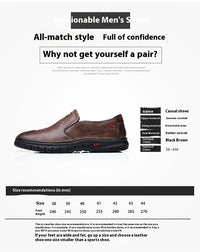 Breathable Non-slip Casual New Leather Shoes Men