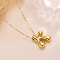 New Titanium Steel 18K Gold-Plated 26-Letter Necklace For Women