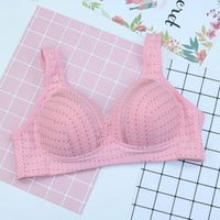 New Bra Cotton Bowl Thin Vest Style Middle-Aged And Elderly Adjustable Large Size Vest Style Big Cup Underwear Without Steel Ring