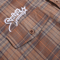 Casual Short Sleeve Plaid Shirt Men