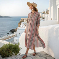 Fashionable Retro V-Neck Elegant Womens Dress