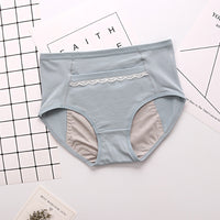 Lady Lace Traceless Briefs Physiological Panties Plus Size Leakproof Belt Pocket Menstrual Panties