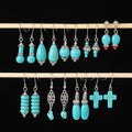 Turquoise Earrings Pendant Bohemian Womens Earrings