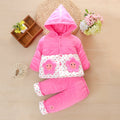 Girls' Autumn And Winter Clothes Padded Coat Suit