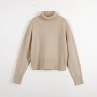 Women's Fashion High Collar Knitted Sweater Top
