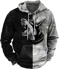 Men's Plus Size 3D Printed Hoodie Hip Hop Trendy Hoodie