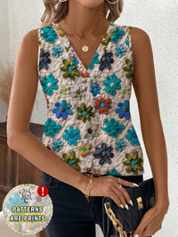 Women's Versatile Minimalist Printed Vest