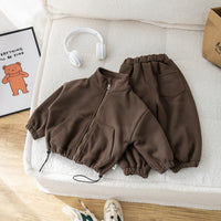 Sports Zipper Coat Children's Two-piece Suit