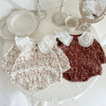Cotton Double-layer Yarn Floral Onesie Romper Baby Romper Hundred Days Banquet Clothes