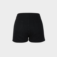 Womens Stylish Form-fitting High-waisted American-style Denim Shorts