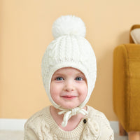 New Solid Color Twist Baby Warm Knitted Hat