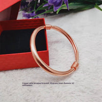 Silk-wrapped  Polished  Ethnic-style Pure Copper Uncoated Bracelet