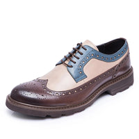 Flat-bottomed Wedge With Hole-burning Movement Thin Belt Casual All-match Men's Leather Shoes