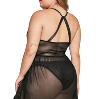 Fat Woman Temptation Plus Size Lace Nightdress