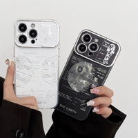 Pleated Bracket Phone Case Metal Planet