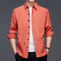 All-matching Shirt Men's Pocket Coat Top Bottoming Shirt