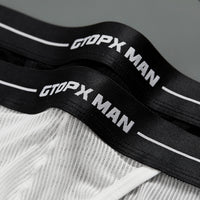 Men's Striped Ice Silk Transparent Thin Mesh U Convex Low Waisted Shorts