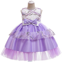 European And American Girls Mesh Lace Princess Dress Sleeveless