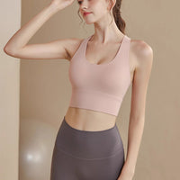 Running Gathered Vest Beautiful Back Yoga Bra Women